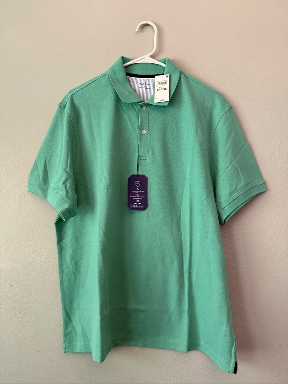 Club Room Mint Green Short Sleeve Polo